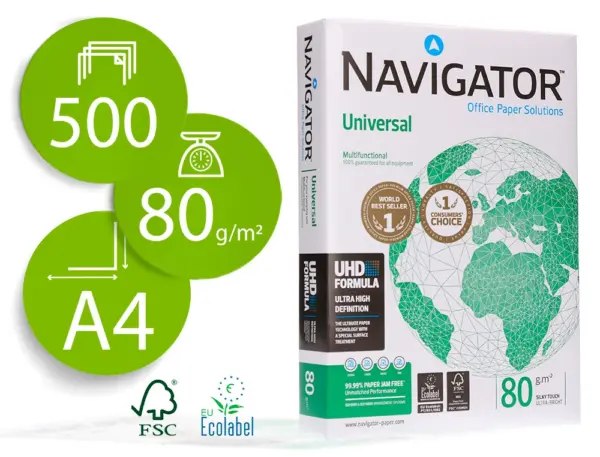 PAPEL A4 80 GRAMOS NAVIGATOR