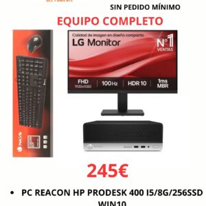 ORDENADOR REACONDICIONADO SFF HP PRODESK 400 G4 I5-6TH 8GB 256GB SSD WIN 10 PRO - DSP0000033030